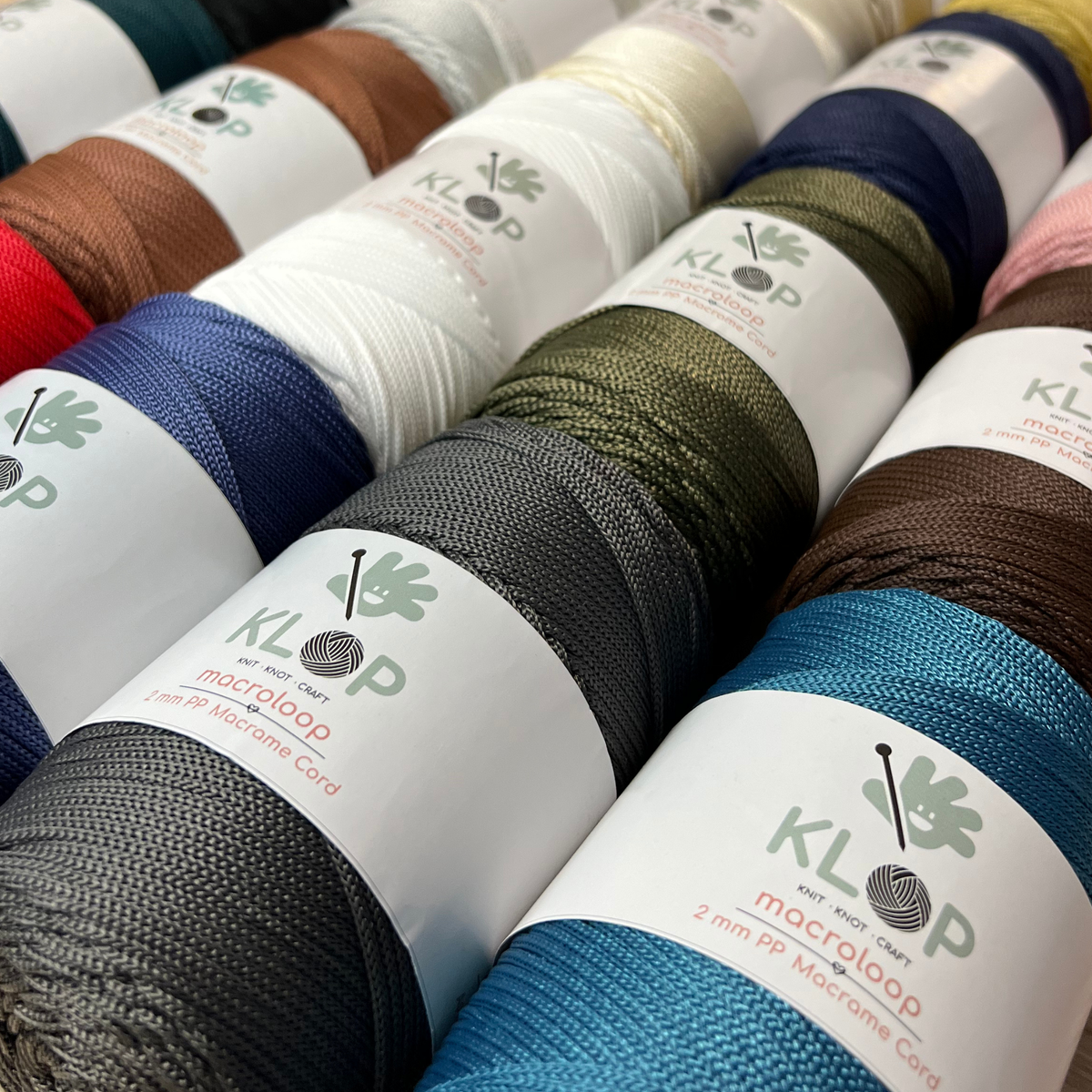 KLOP Premium 2mm  Polyester Macrame Cord - 251 yards