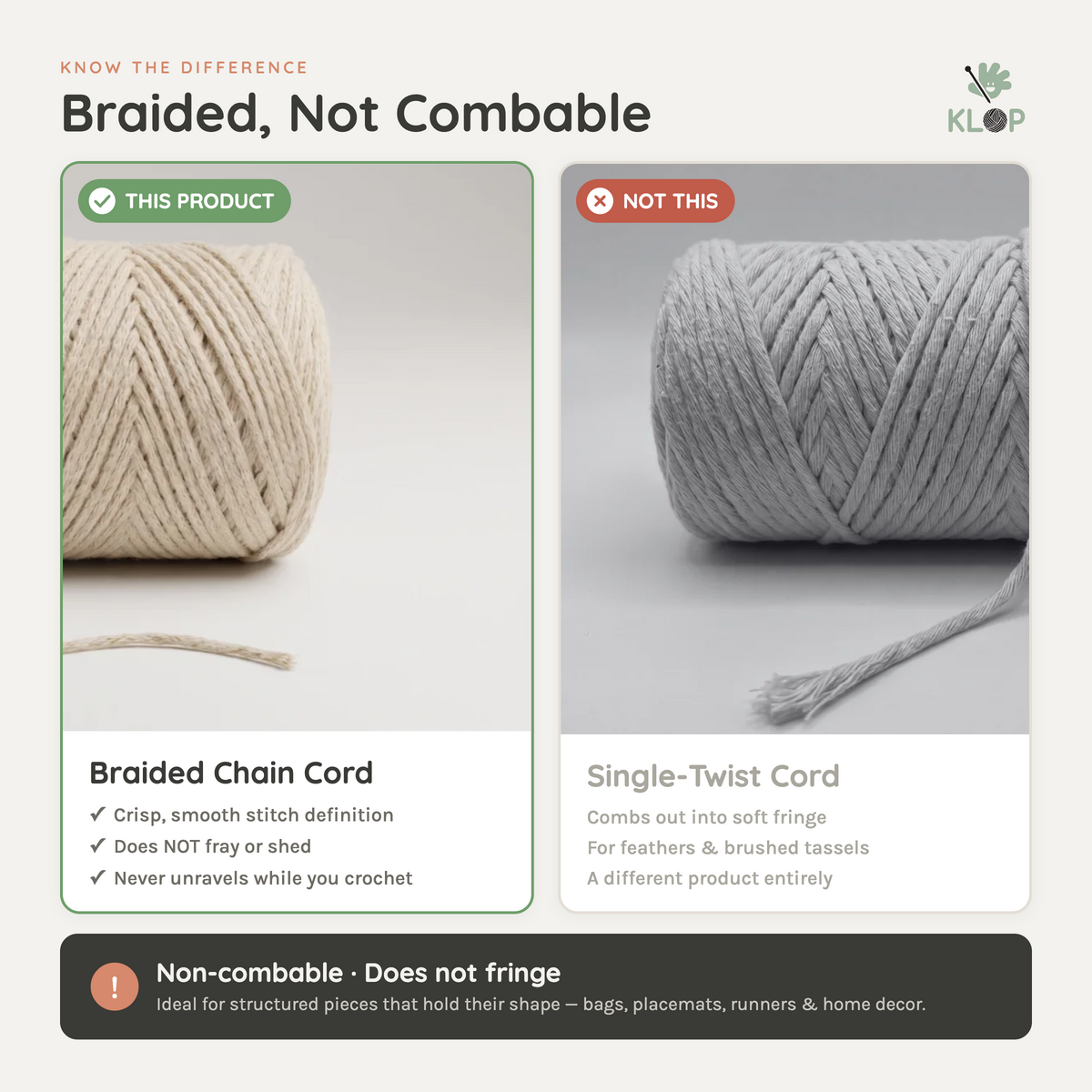 KLOP 2mm Cotton Macrame Cord info
