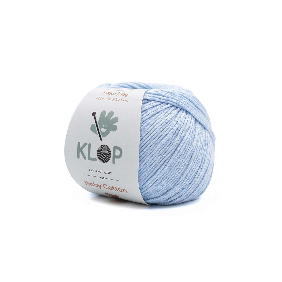 KLOP Baby Soft Cotton Yarn - Baby Blue