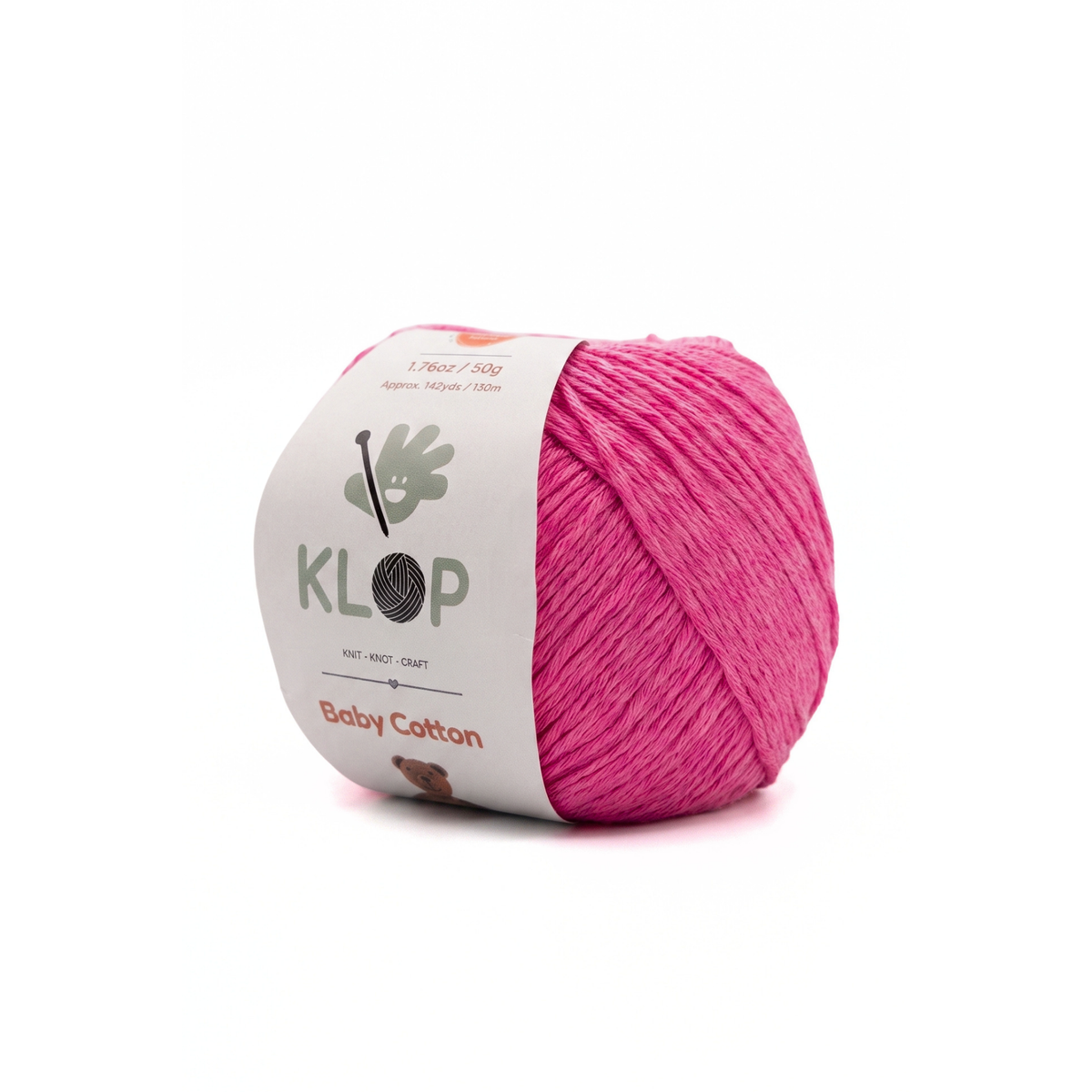 KLOP Baby Soft Cotton Yarn - Fuchsia