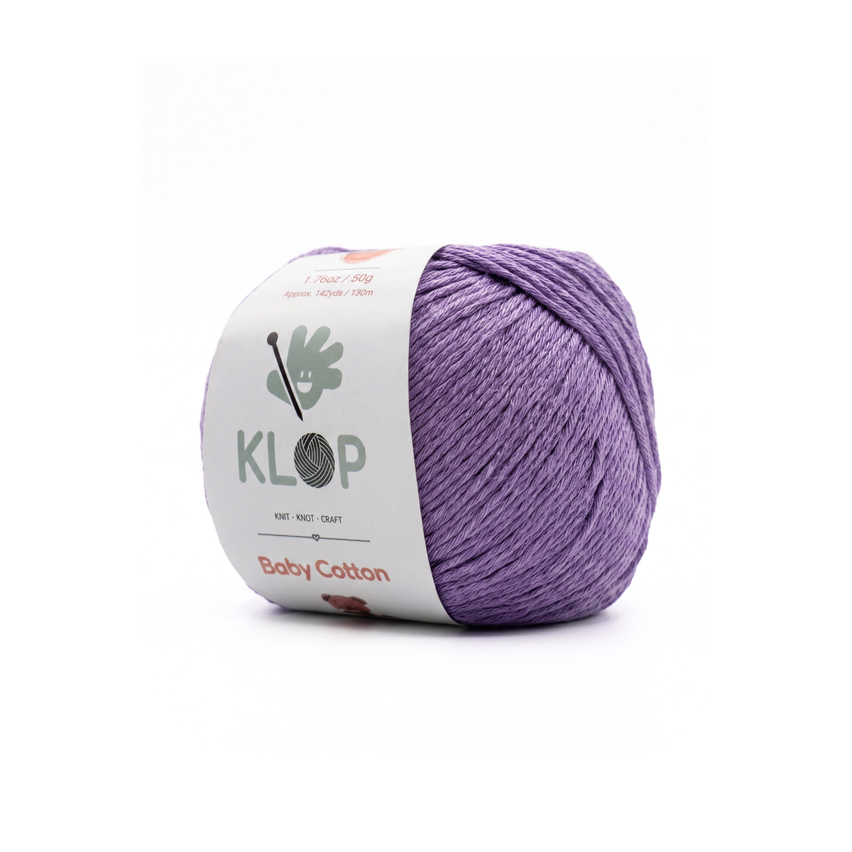 KLOP Baby Soft Cotton Yarn - Lavender