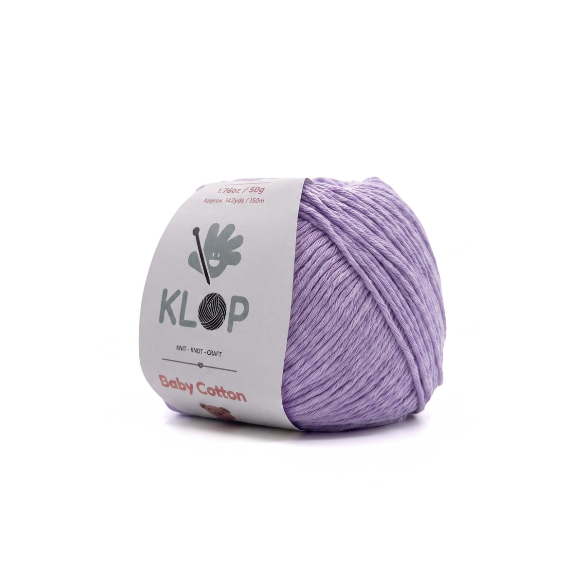 KLOP Baby Soft Cotton Yarn - Lilac