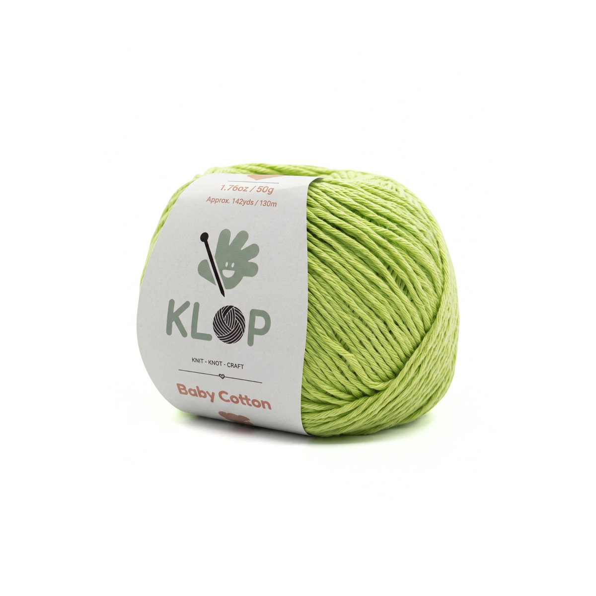 KLOP Baby Soft Cotton Yarn - Lime