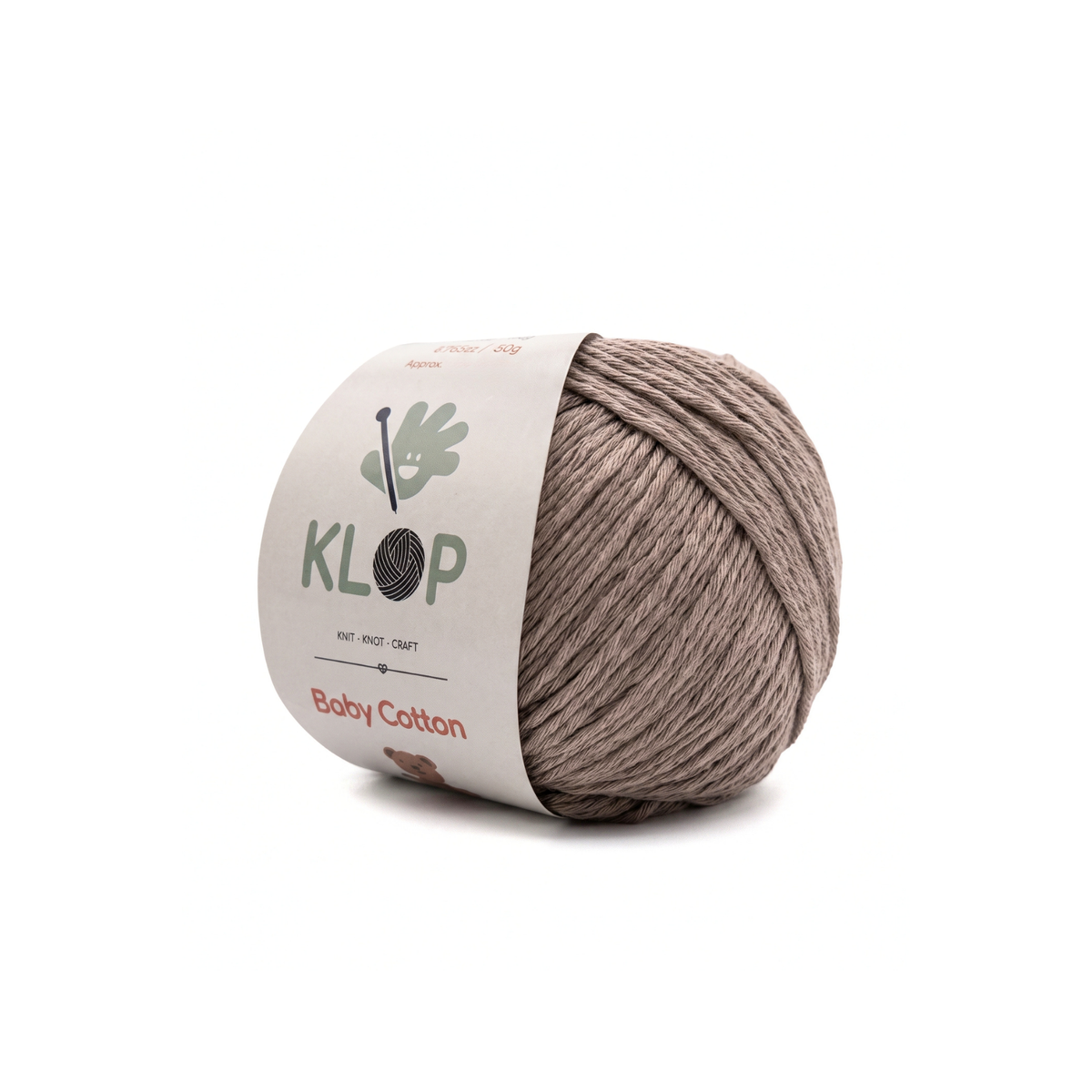 KLOP Baby Soft Cotton Yarn - Mink