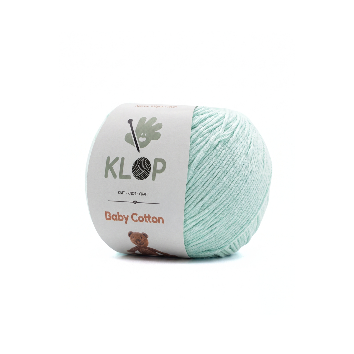 KLOP Baby Soft Cotton Yarn - Mint
