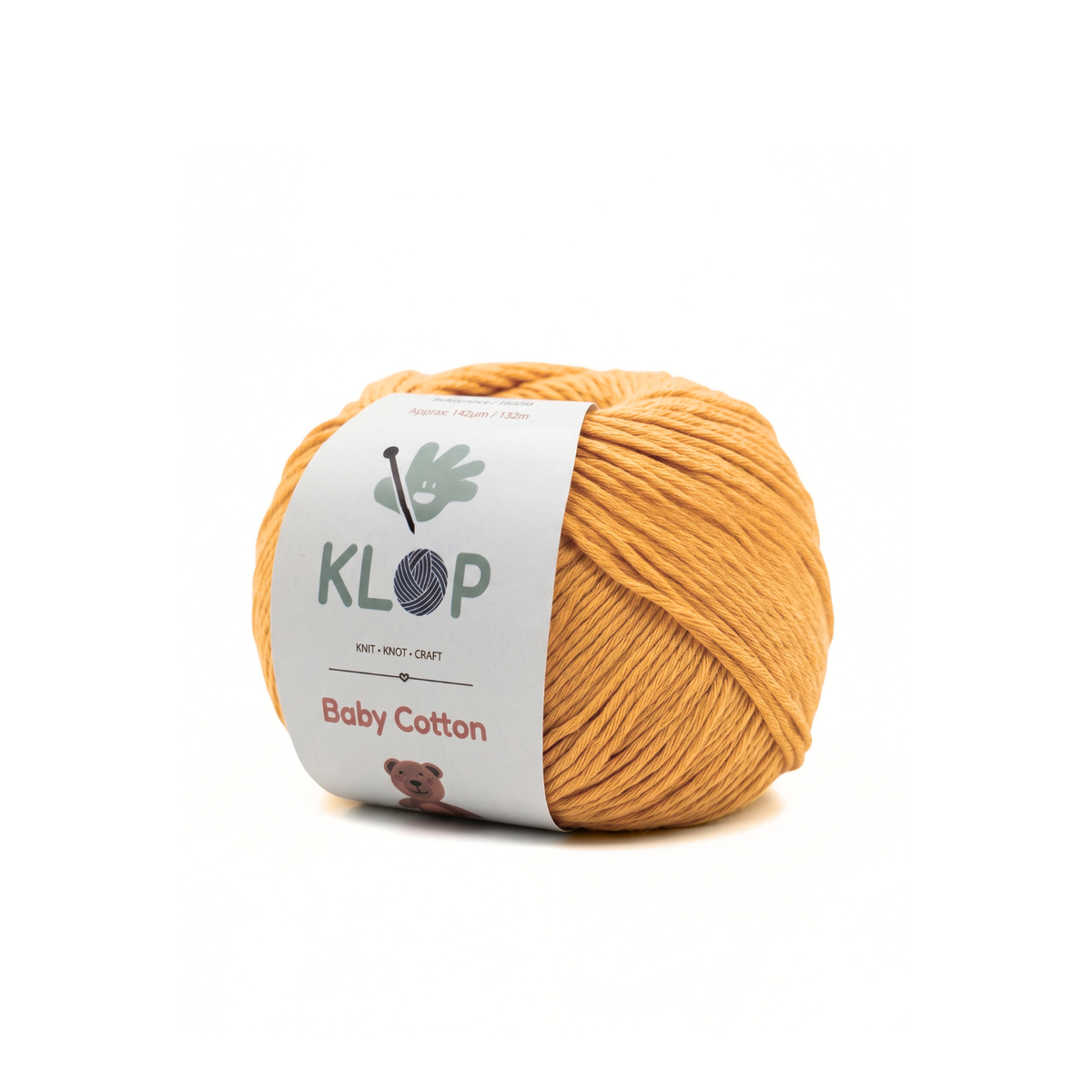 KLOP Baby Soft Cotton Yarn - Mustard