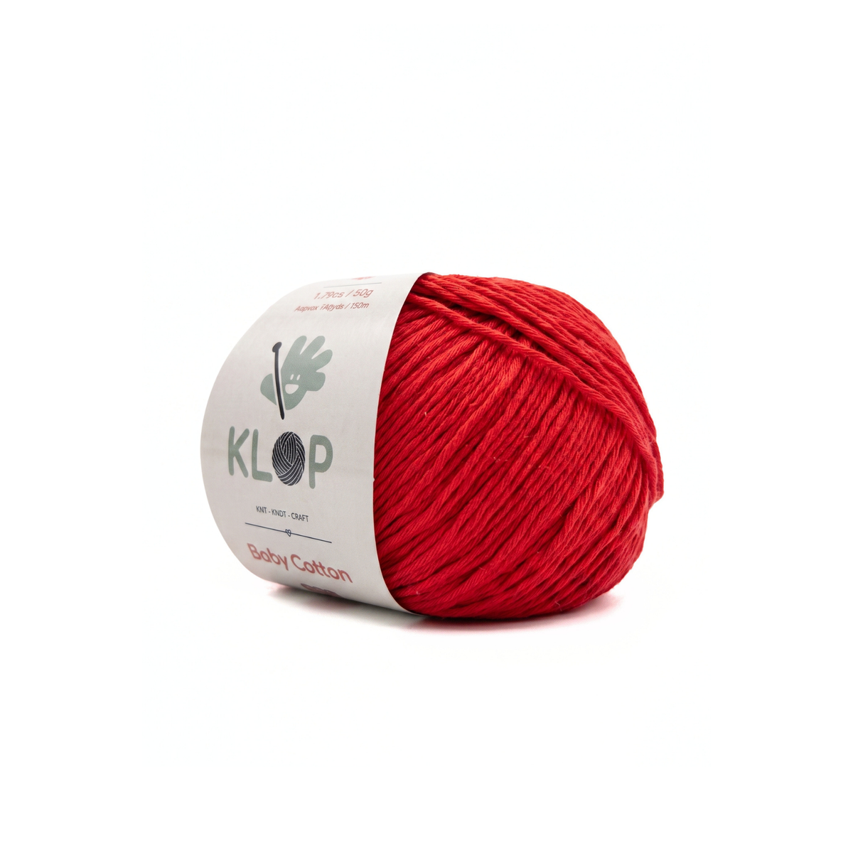 KLOP Baby Soft Cotton Yarn - Red