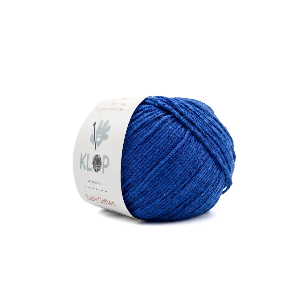 KLOP Baby Soft Cotton Yarn - Sax Blue