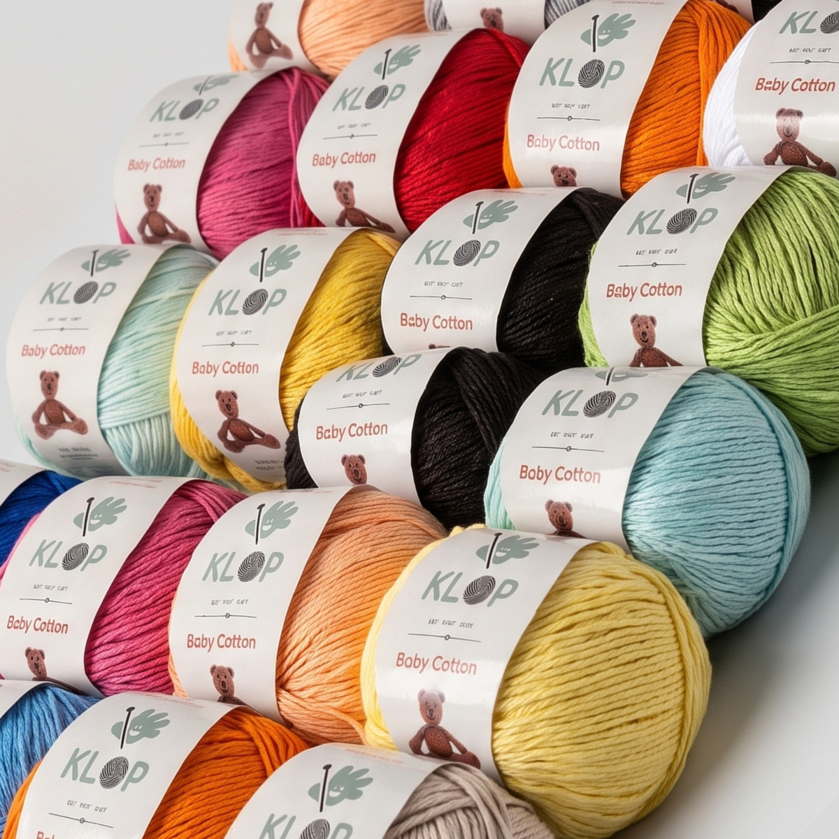 KLOP Baby Soft Cotton Yarn colors