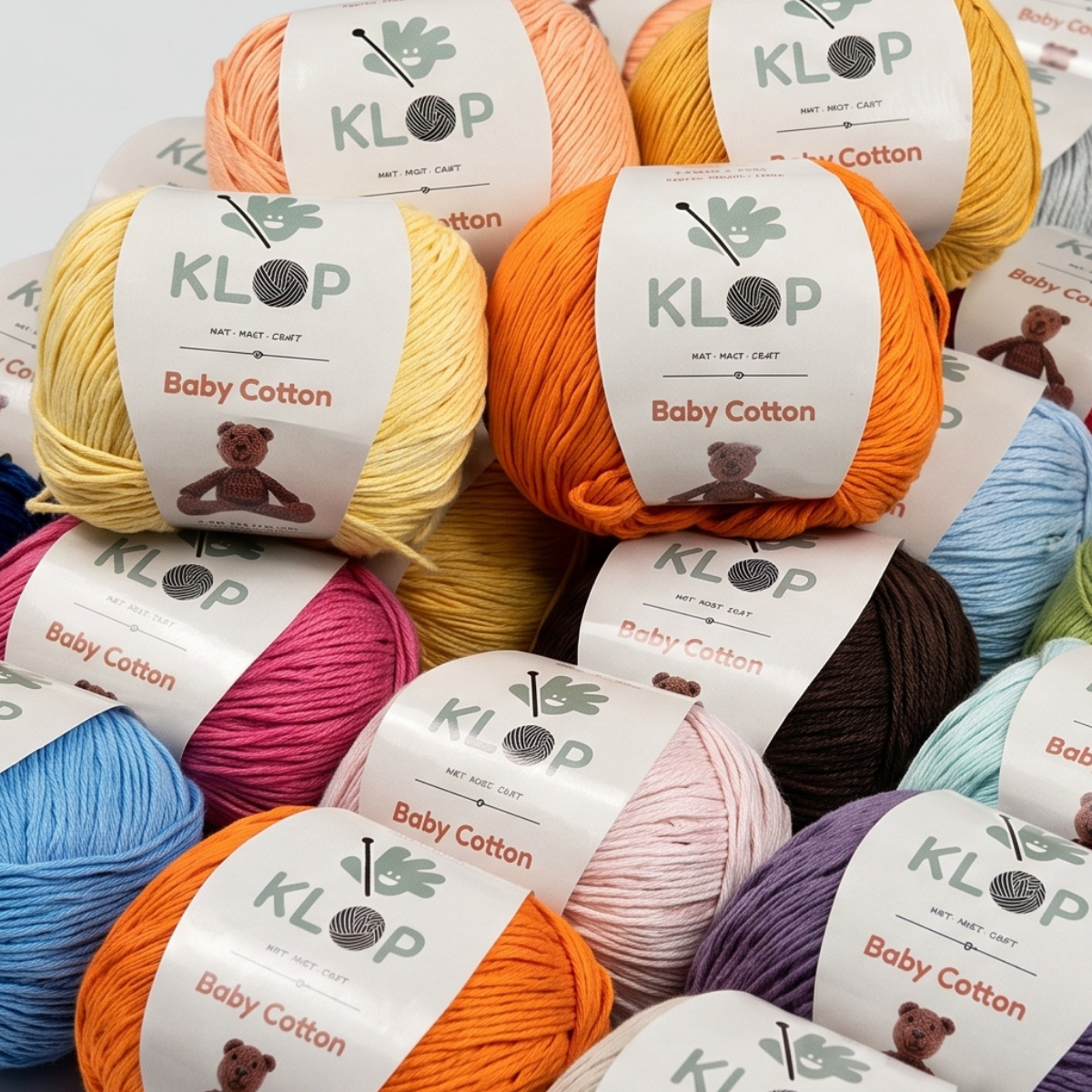 KLOP Baby Soft Cotton Yarn colors