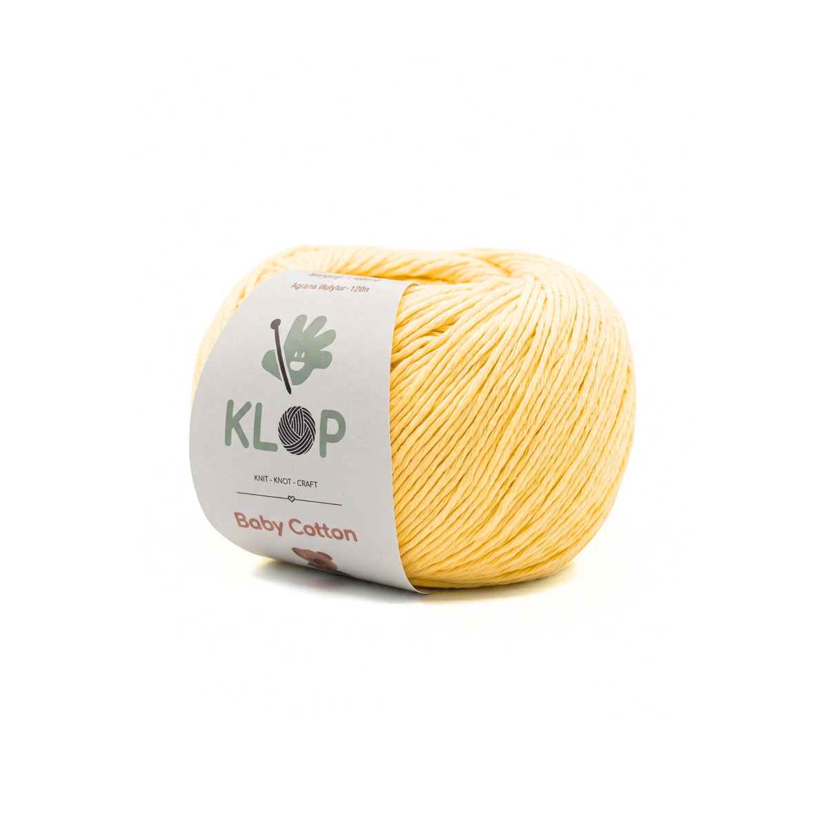 KLOP Baby Soft Cotton Yarn - Yellow